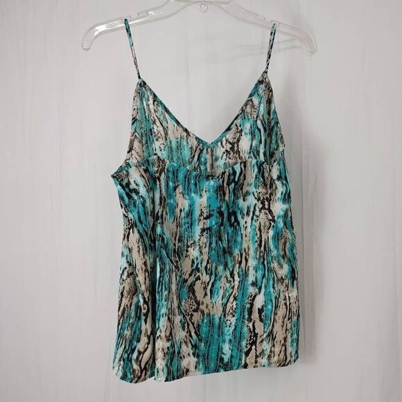 Nwt Umgee Turquoise Snake Print Cami Tank Women's Size Small - Picture 2 of 5